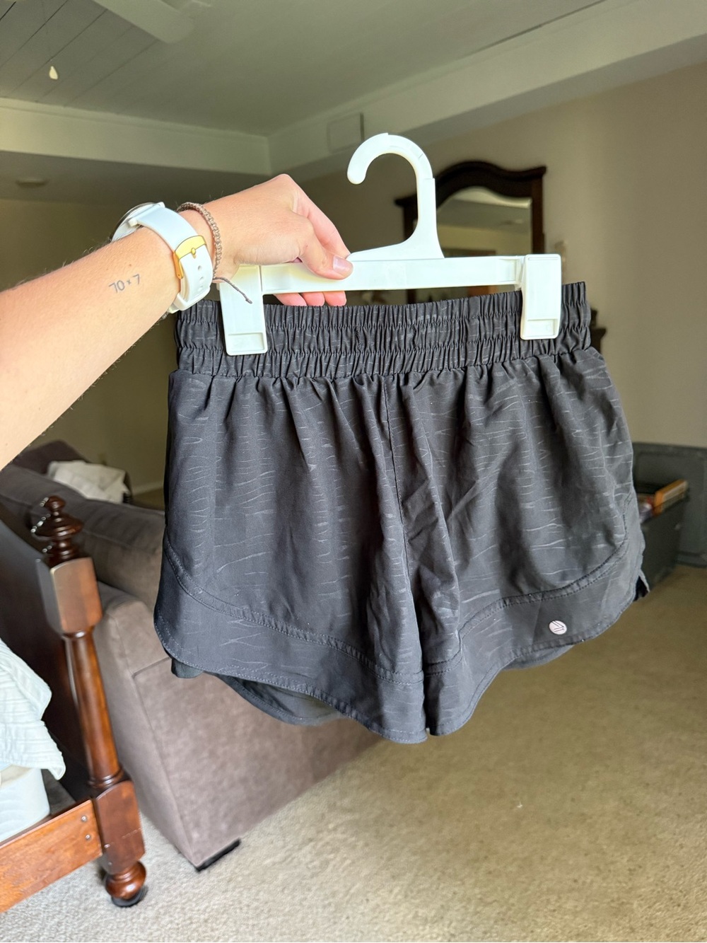 Savvi Black Athletic Shorts